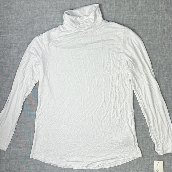 Maison Jules White Layering Long Sleeve Turtleneck Sizes XS M XL XXL - Picture 2 of 6